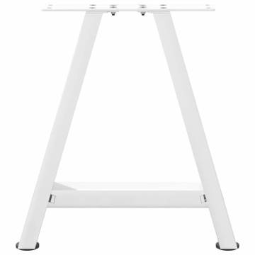 A-Shaped Coffee Table Legs - 2 pcs White Steel 38x(42-43) cm