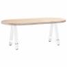 A-Shaped Coffee Table Legs - 2 pcs White Steel 38x(42-43) cm