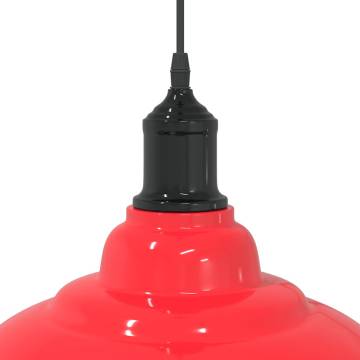 Adjustable Gloss Red E27 Pendant Lamp - Stylish Lighting