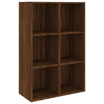 Brown Oak Book Cabinet Sideboard - Stylish Storage Solution