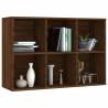 Brown Oak Book Cabinet Sideboard - Stylish Storage Solution