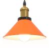 Height Adjustable Gloss Orange Pendant Lamp | E27 Metal Light