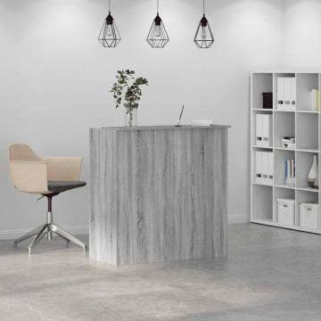 Reception Desk Grey Sonoma - Durable & Stylish 100x50 cm