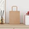 Brown Paper Bags (250 pcs) with Handles – 18x8x22 cm | HipoMarket