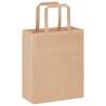 Brown Paper Bags (250 pcs) with Handles – 18x8x22 cm | HipoMarket