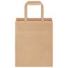 Brown Paper Bags (250 pcs) with Handles – 18x8x22 cm | HipoMarket