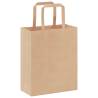 Brown Paper Bags (250 pcs) with Handles – 18x8x22 cm | HipoMarket