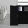 Black Storage Cabinet - 40x45x103.5 cm | Engineered Wood