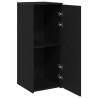 Black Storage Cabinet - 40x45x103.5 cm | Engineered Wood