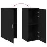 Black Storage Cabinet - 40x45x103.5 cm | Engineered Wood