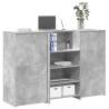  Reception Desk Concrete Grey 155x50x103.5 cm Engineered Wood Colour concrete grey Size 155 x 50 x 103.5 cm 