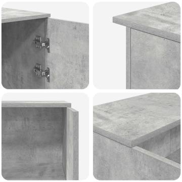 Reception Desk Concrete Grey - Engineered Wood | HipoMarket