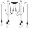  Pendant Lamp with 6 Lamp Holders E27 Black Metal Quantity in Package 1 Bulb Quantity with 6 lamp holders Model 