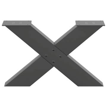 X-Shaped Coffee Table Legs - Anthracite Steel, 2 pcs | HipoMarket