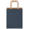 Sustainable Blue Paper Bags with Handles - 50 pcs 18x8x22 cm