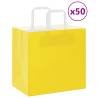  Paper Bags 50 pcs with Handles Yellow 26x17x25 cm Colour yellow Size 26 x 17 x 25 cm Quantity in Package 50 