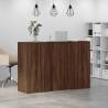 Reception Desk Brown Oak - Stylish Engineered Wood Design