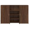 Reception Desk Brown Oak - Stylish Engineered Wood Design