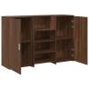 Reception Desk Brown Oak - Stylish Engineered Wood Design