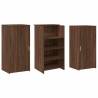 Reception Desk Brown Oak - Stylish Engineered Wood Design