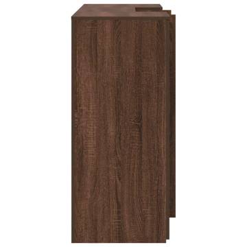 Reception Desk Brown Oak - Stylish Engineered Wood Design