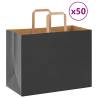  Paper Bags 50 pcs with Handles Black 32x17x25 cm Colour black Size 32 x 17 x 25 cm Quantity in Package 50 