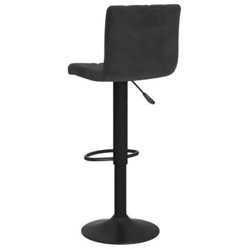 Elegant Black Velvet Bar Stools - Set of 2 | Hipo Market