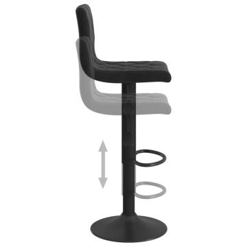 Elegant Black Velvet Bar Stools - Set of 2 | Hipo Market