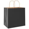 250 Pack Black Paper Bags with Handles | Sustainable Shopping