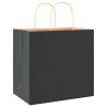 250 Pack Black Paper Bags with Handles | Sustainable Shopping