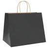 250 Black Paper Bags with Handles - Eco-Friendly & Durable