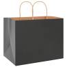 250 Black Paper Bags with Handles - Eco-Friendly & Durable