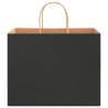 250 Black Paper Bags with Handles - Eco-Friendly & Durable