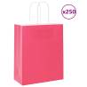  Paper Bags 250 pcs with Handles Pink 18x8x22 cm Colour pink Size 18 x 8 x 22 cm Quantity in Package 250 