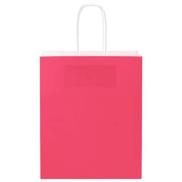 250 Pink Paper Bags with Handles - Eco-Friendly & Versatile