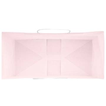 250 Pink Paper Bags with Handles - Eco-Friendly & Versatile