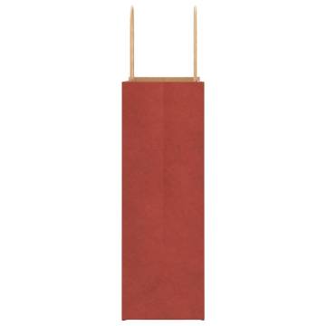 250 pcs Red Paper Bags with Handles - Eco-Friendly & Durable