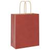 250 Red Paper Bags with Handles | Sustainable & Versatile