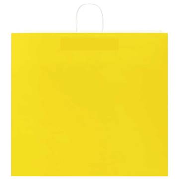 Durable Yellow Paper Bags with Handles - 250 pcs | HipoMarket