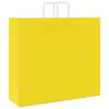 Yellow Paper Bags with Handles - 250 pcs | Eco-Friendly Option