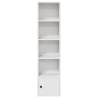 Stylish White Bookcase - 31x24x127 cm Engineered Wood