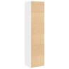 Stylish White Bookcase - 31x24x127 cm Engineered Wood