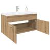  Sink Cabinet with Built-in Basin Artisan Oak Engineered Wood Colour artisan oak Size 90 x 38.5 x 46 cm Model with faucet Number of 1 