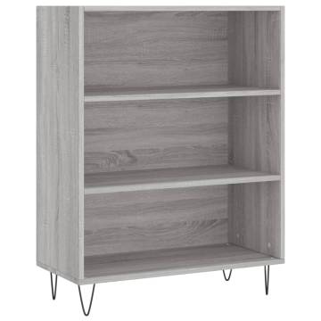 Stylish Highboard Grey Sonoma - 69.5x34x180 cm | HipoMarket