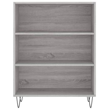 Stylish Highboard Grey Sonoma - 69.5x34x180 cm | HipoMarket