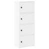 Stylish White Bookcase 40x24x102 cm - Engineered Wood