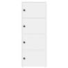 Stylish White Bookcase 40x24x102 cm - Engineered Wood