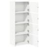 Stylish White Bookcase 40x24x102 cm - Engineered Wood