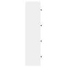 Stylish White Bookcase 40x24x102 cm - Engineered Wood