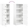 Stylish White Bookcase 40x24x102 cm - Engineered Wood